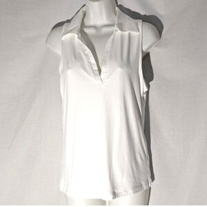 Cable & Gauge White Sleeveless Top